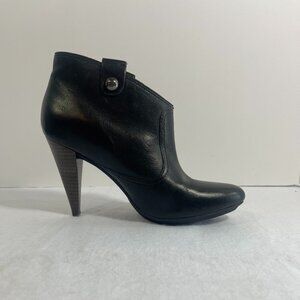 NWOB Coach Aliza Black Leather High Heel Booties
